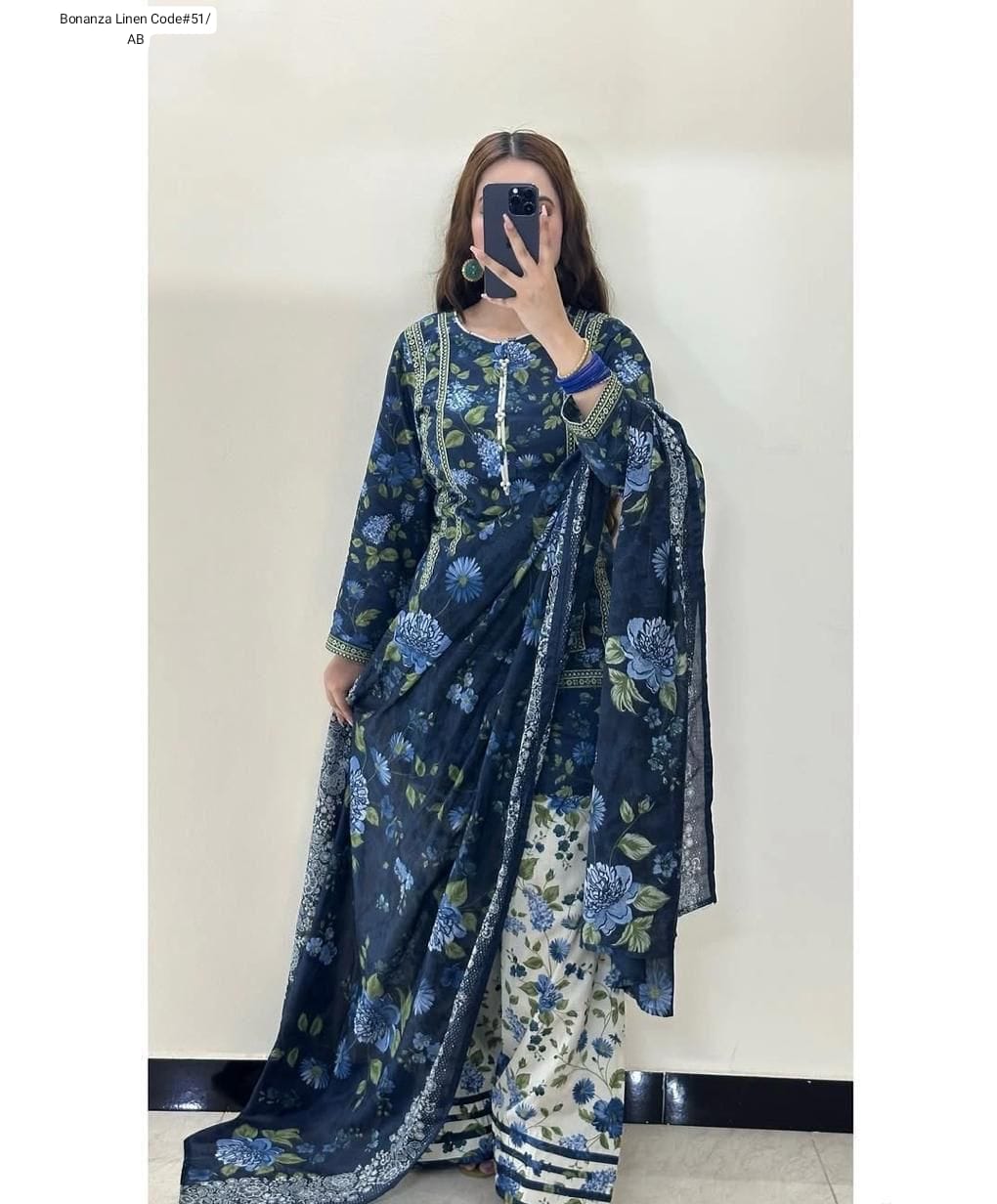 Bonanza 100% Original Linen 3PC – Winter Collection 2025